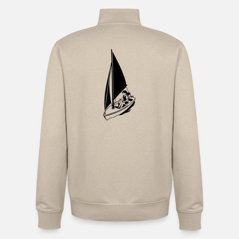 voile - Sweat zippé unisexe en coton bio Stanley/Stella - beige crème