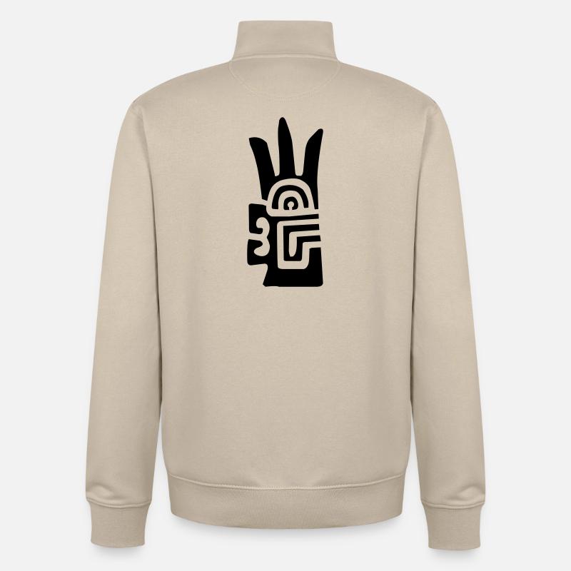 Chavín - Sweat zippé unisexe en coton bio Stanley/Stella - beige crème