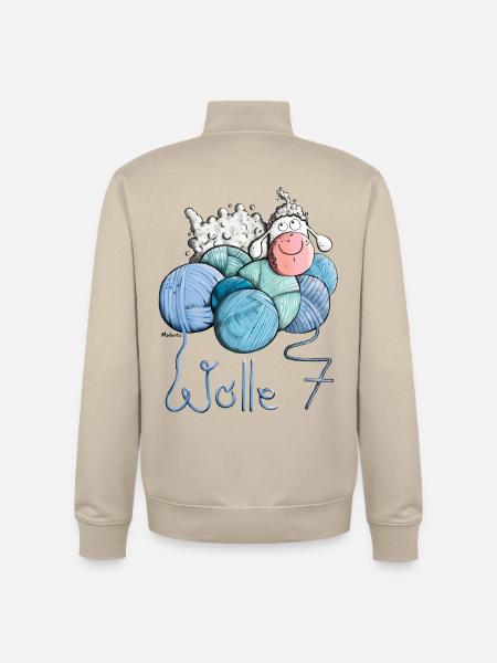 Schaf auf Wolle 7 - Unisex Organic Zip Sweatshirt von Stanley/Stella - Cremebeige