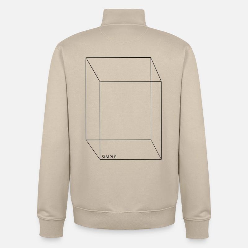 Simple - Sweat zippé unisexe en coton bio Stanley/Stella - beige crème