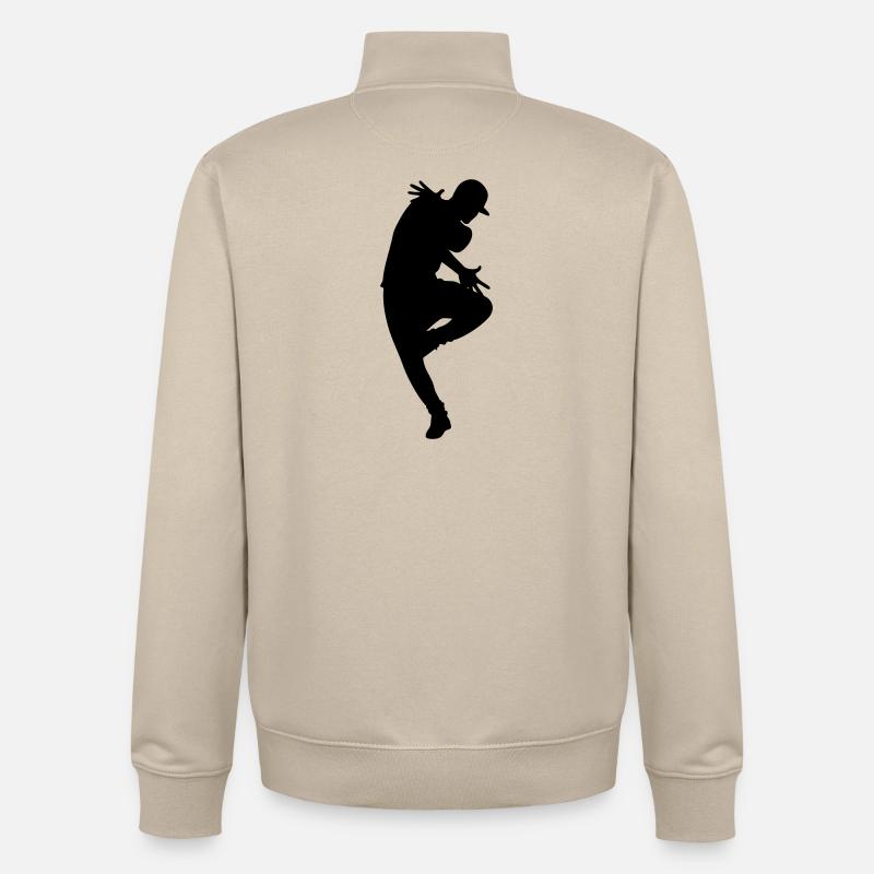 Silhouette B-Boy – Flowdance Flow - Sweat zippé unisexe en coton bio Stanley/Stella - beige crème