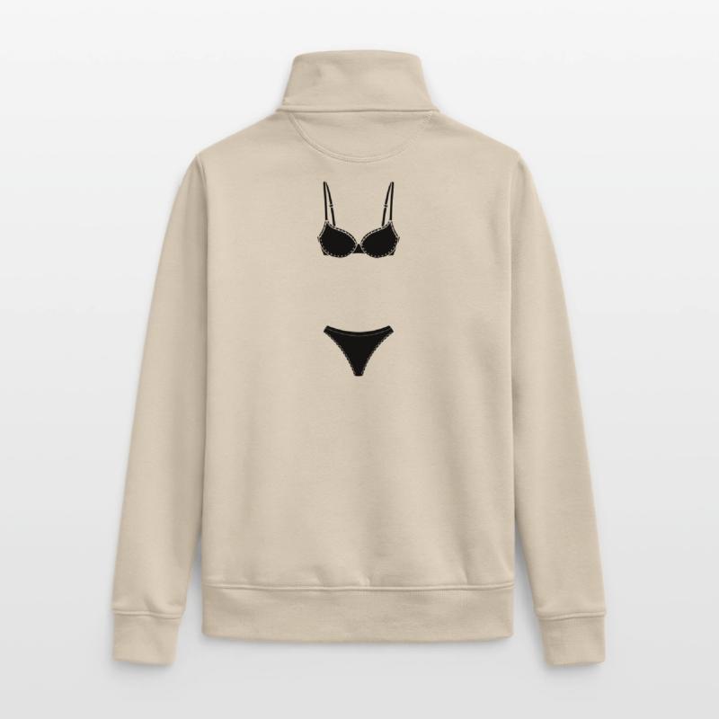 Dessous- oder Bekini-Logo für Geschäft oder Marktstand Unisex Organic Zip Sweatshirt von Stanley/Stella