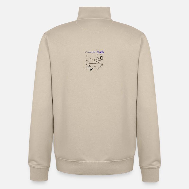 Its time for math - Unisex Organic Zip Sweatshirt von Stanley/Stella - Cremebeige