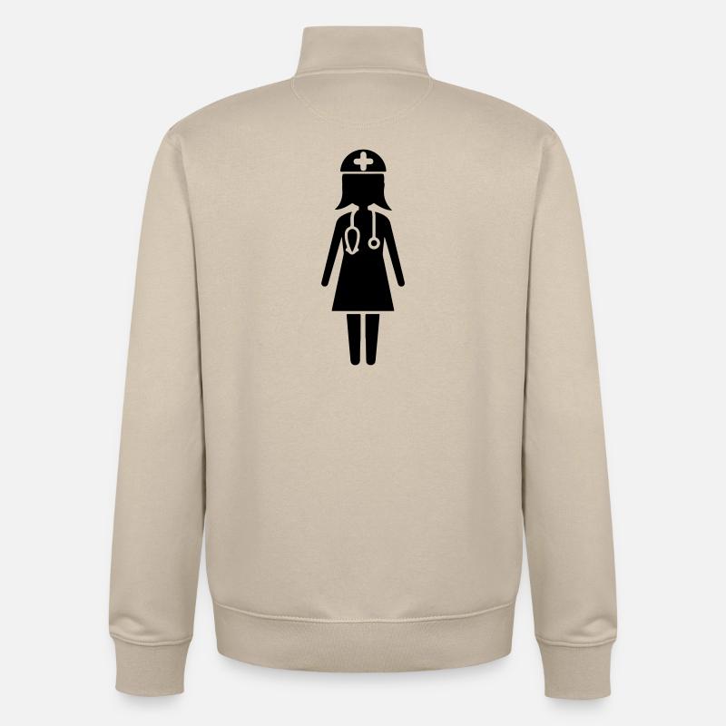 Krankenschwester Doktor - Unisex Organic Zip Sweatshirt von Stanley/Stella - Cremebeige