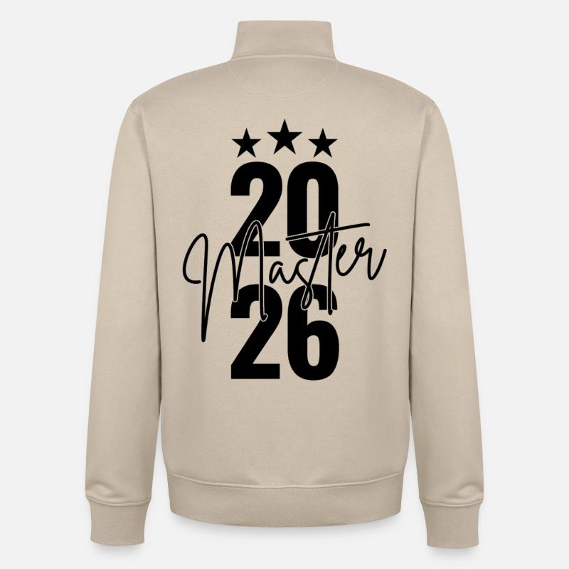 Master 2026 - Sweat zippé unisexe en coton bio Stanley/Stella - beige crème