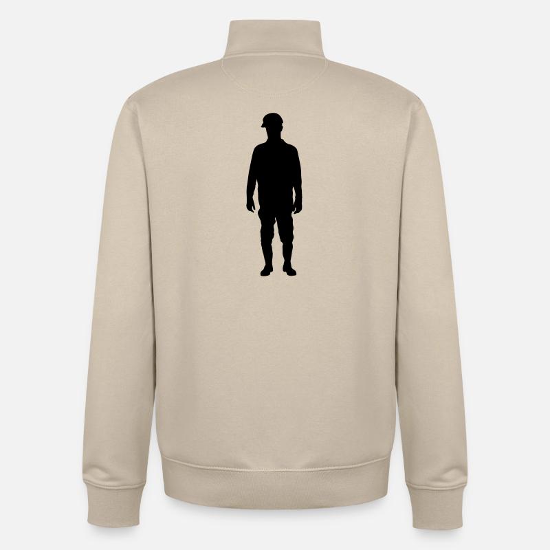 Baustellenleiter – Boden - Unisex Organic Zip Sweatshirt von Stanley/Stella - Cremebeige