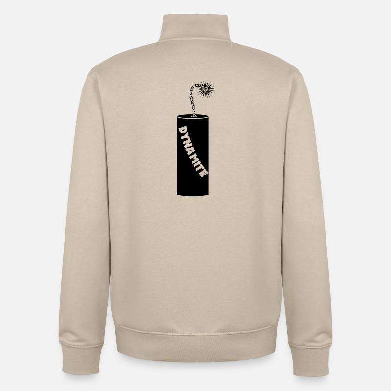 Brennende Dynamitstange - Unisex Organic Zip Sweatshirt von Stanley/Stella - Cremebeige
