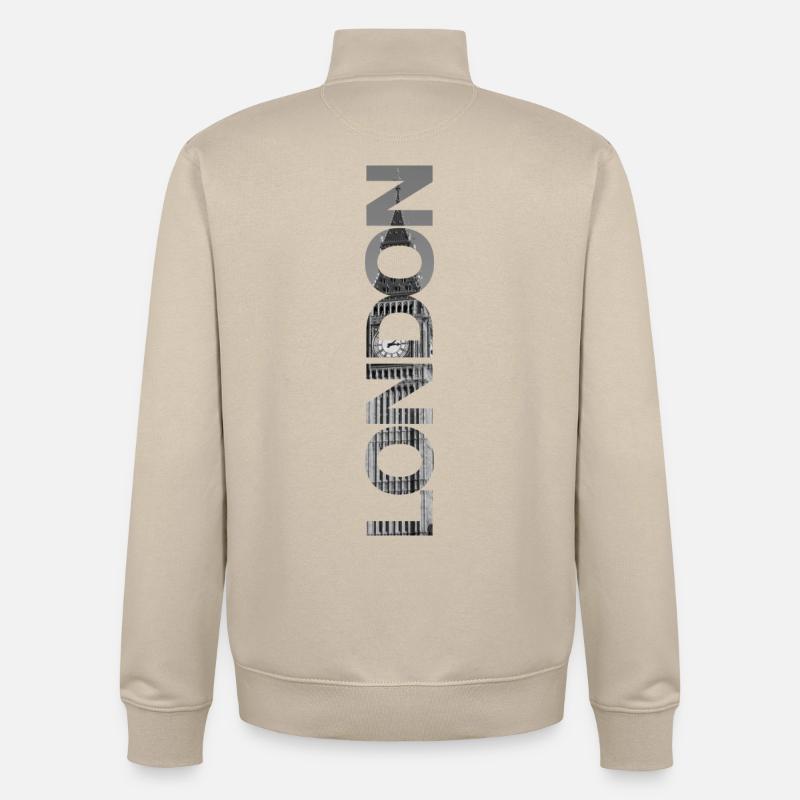 London Big Ben - Geschenk - Unisex Organic Zip Sweatshirt von Stanley/Stella - Cremebeige