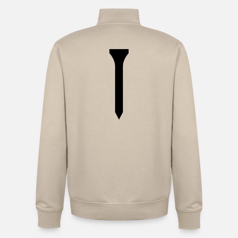 Golf Tee - Sweat zippé unisexe en coton bio Stanley/Stella - beige crème