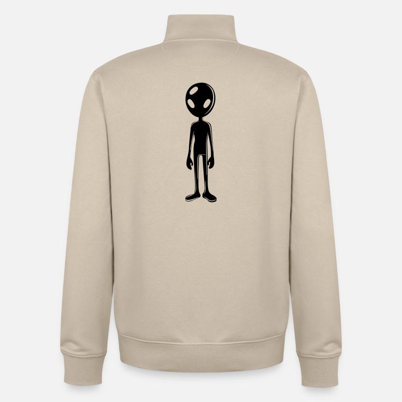 Alien Außerirdischer - Unisex Organic Zip Sweatshirt von Stanley/Stella - Cremebeige