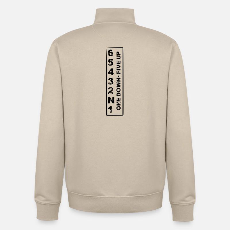 one down five up - Unisex Organic Zip Sweatshirt by Stanley/Stella - desert dust