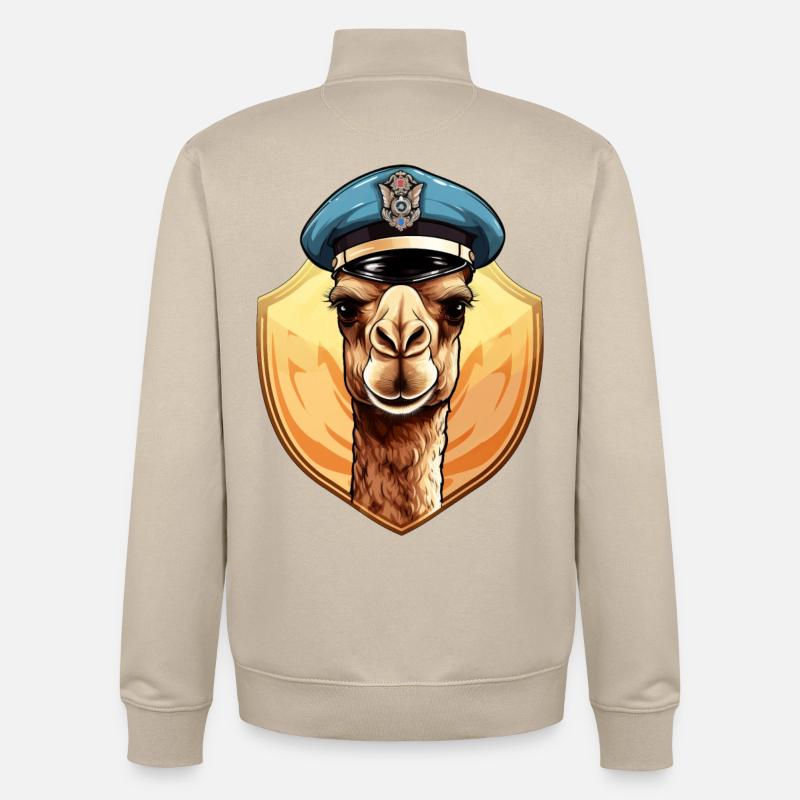 Polizei Kamel - Unisex Organic Zip Sweatshirt von Stanley/Stella - Cremebeige