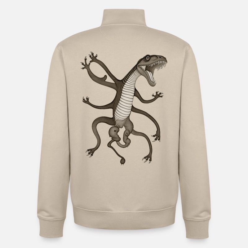 BUG #11 - dark hell - Unisex Organic Zip Sweatshirt by Stanley/Stella - desert dust