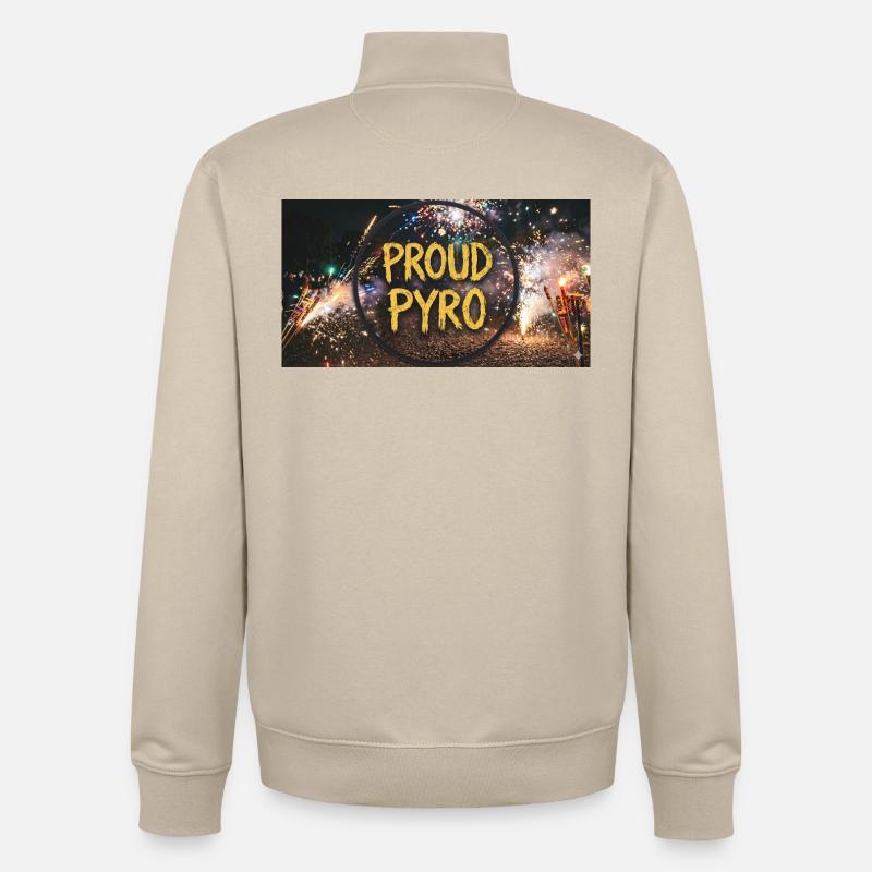Stolzer Pyro! - Unisex Organic Zip Sweatshirt von Stanley/Stella - Cremebeige