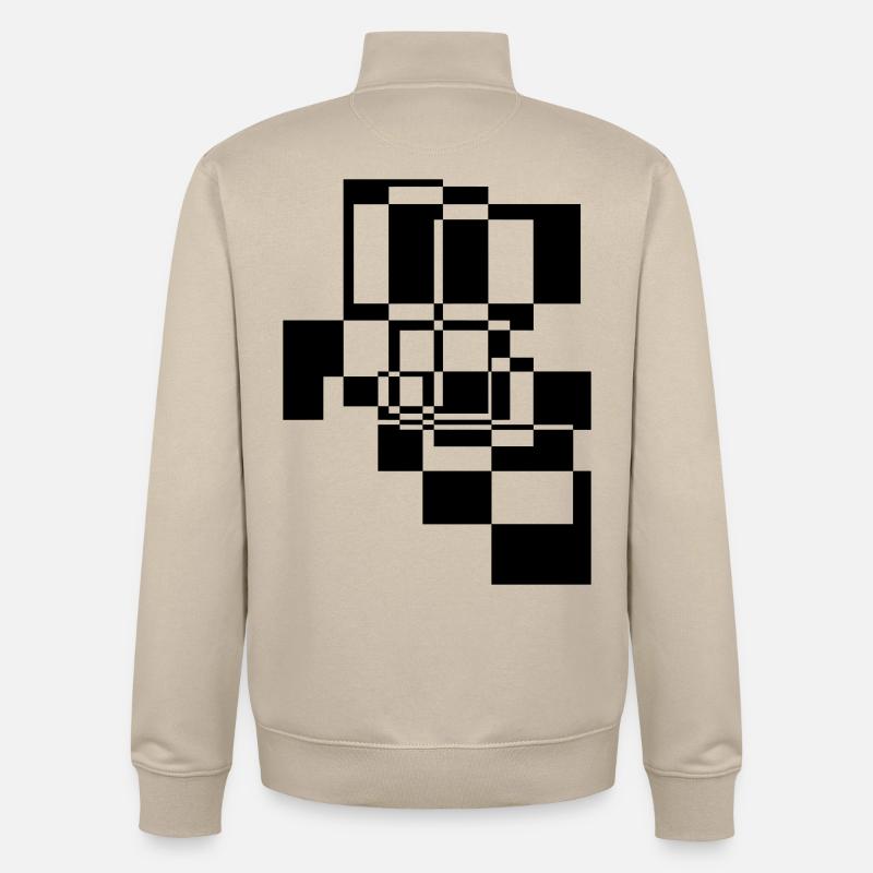 Abstract Shapes and Patterns Gift - Unisex Organic Zip Sweatshirt by Stanley/Stella - desert dust