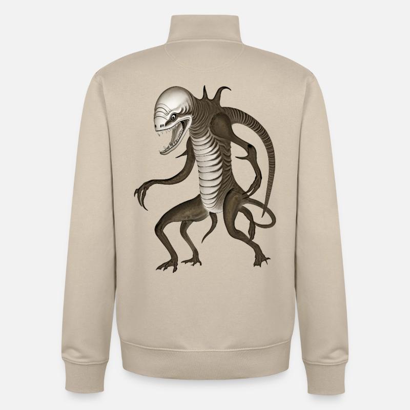 BUG #10 - dark hell - Unisex Organic Zip Sweatshirt by Stanley/Stella - desert dust