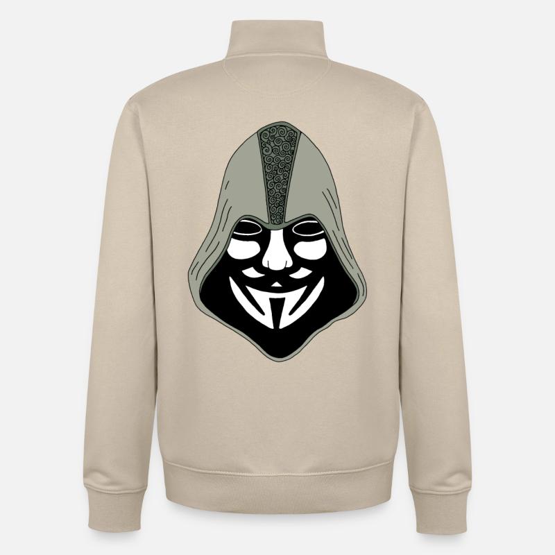 Anonymous - Unisex Organic Zip Sweatshirt by Stanley/Stella - desert dust