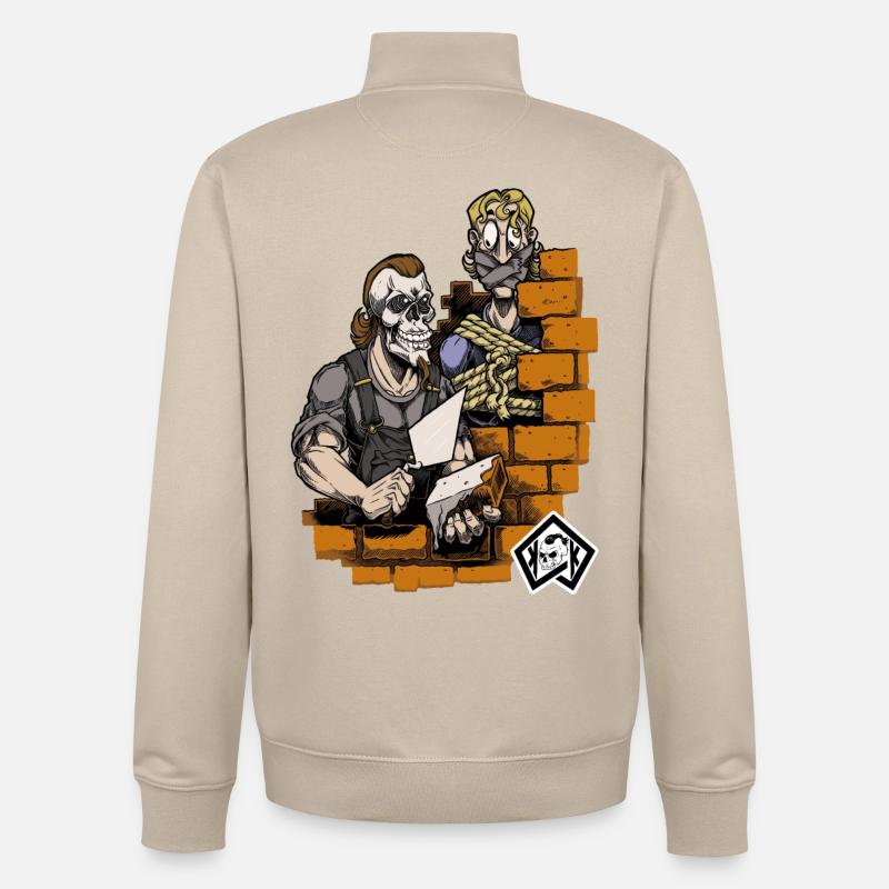 Bricklayer, master mason, craftsman, construction technician - Unisex Organic Zip Sweatshirt by Stanley/Stella - desert dust
