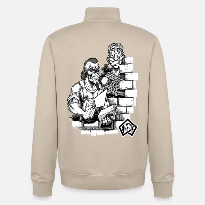 Bricklayer, master mason, craftsman - Unisex Organic Zip Sweatshirt by Stanley/Stella - desert dust