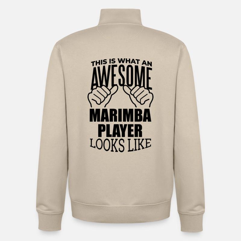 Marimba - Sweat zippé unisexe en coton bio Stanley/Stella - beige crème