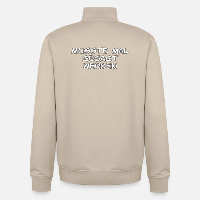 Il fallait dire - dire - Sweat zippé unisexe en coton bio Stanley/Stella - beige crème