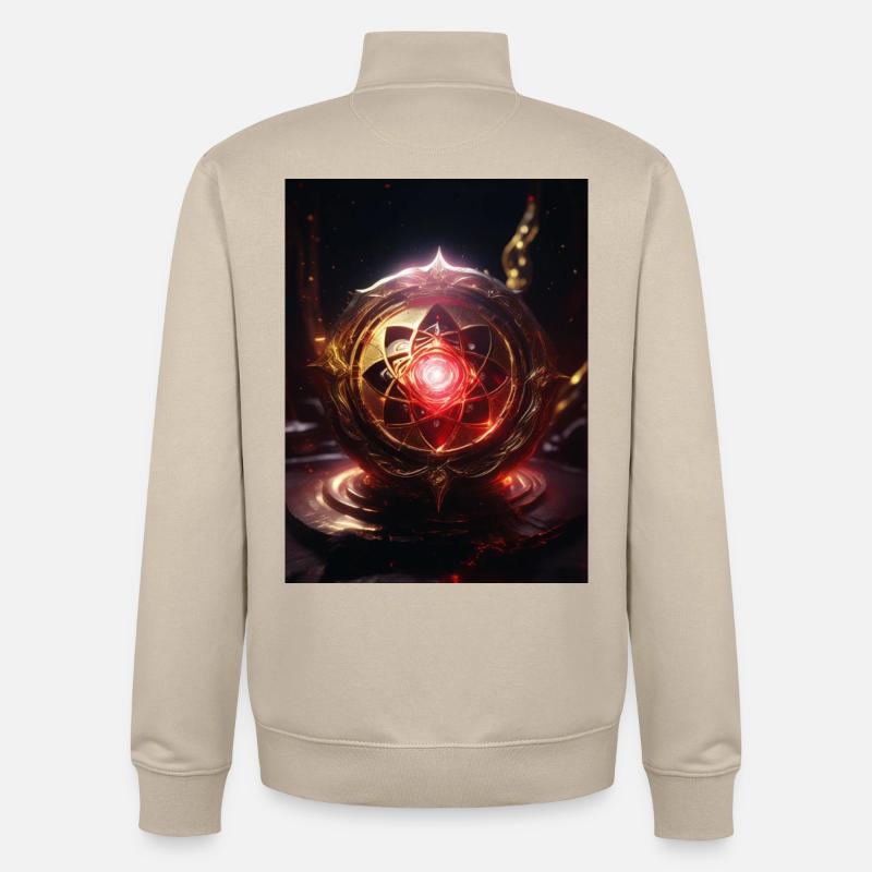 Wurzelchakra – Muladhara: Feuer der Erde - Unisex Organic Zip Sweatshirt von Stanley/Stella - Cremebeige