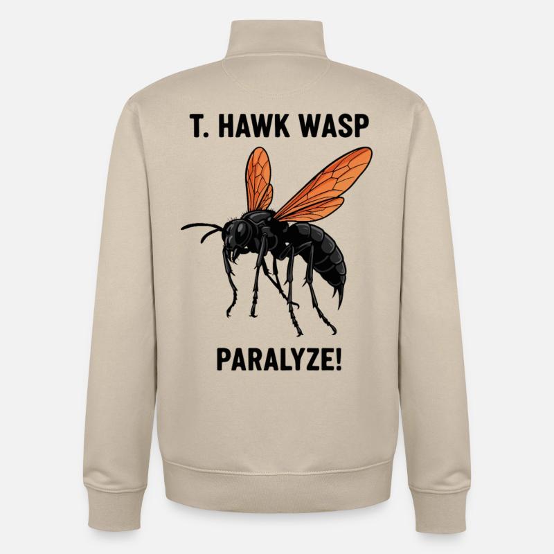 Guêpe Pepsis Danger Paralyse Tarantula Hawk - Sweat zippé unisexe en coton bio Stanley/Stella - beige crème