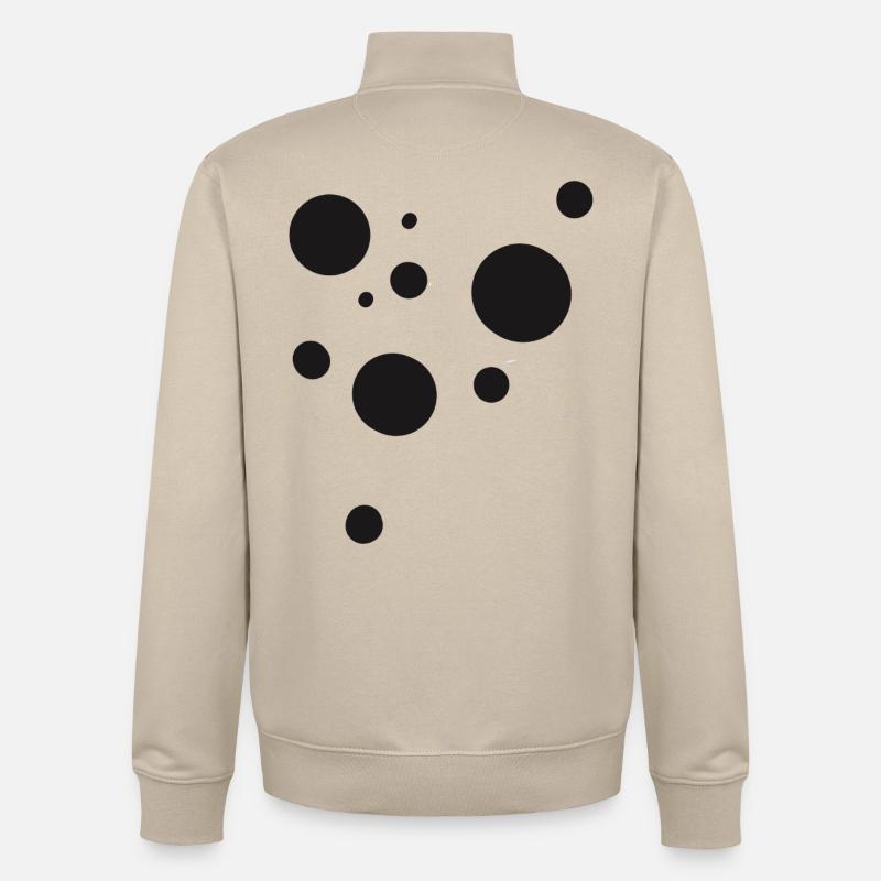 Dots - Sweat zippé unisexe en coton bio Stanley/Stella - beige crème
