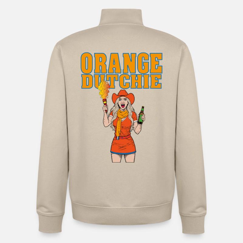 orangedutchie - Unisex Organic Zip Sweatshirt by Stanley/Stella - desert dust