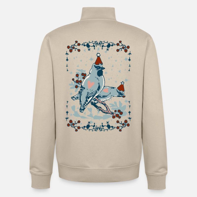 TILHET - Sweat zippé unisexe en coton bio Stanley/Stella - beige crème