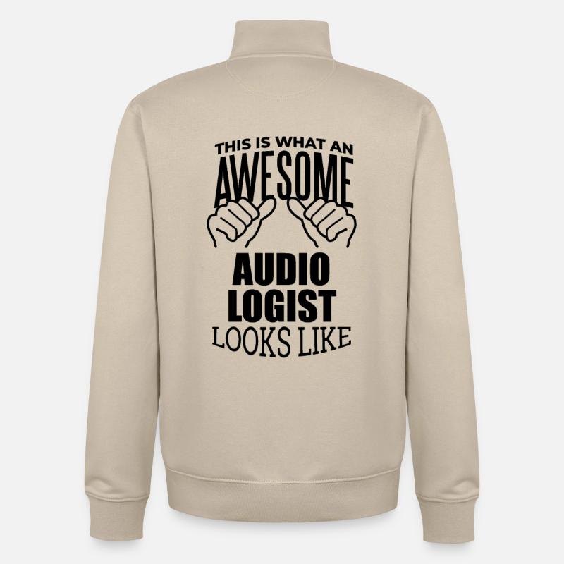audiologie - Sweat zippé unisexe en coton bio Stanley/Stella - beige crème