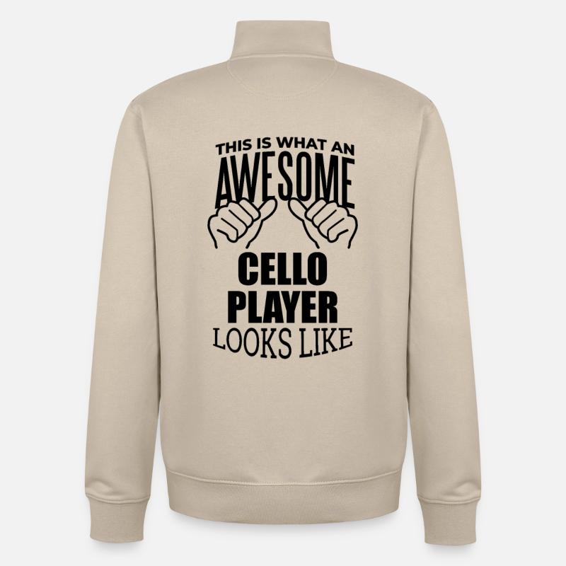 violoncelle - Sweat zippé unisexe en coton bio Stanley/Stella - beige crème