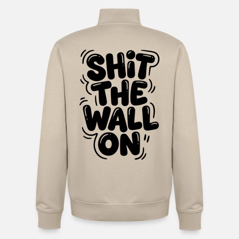 Arrête le mur - Sweat zippé unisexe en coton bio Stanley/Stella - beige crème