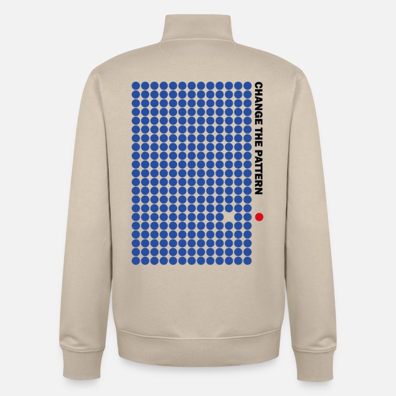 CHANGE THE PATTERN - Unisex Organic Zip Sweatshirt by Stanley/Stella - desert dust