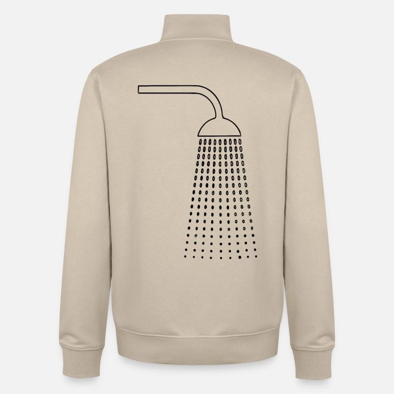 Dessins de douche - Sweat zippé unisexe en coton bio Stanley/Stella - beige crème