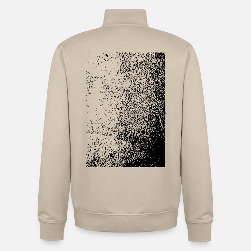 Conception abstraite - Sweat zippé unisexe en coton bio Stanley/Stella - beige crème