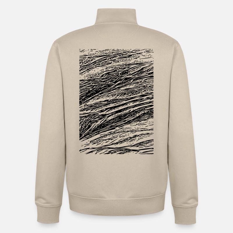Résumé créatif - Sweat zippé unisexe en coton bio Stanley/Stella - beige crème