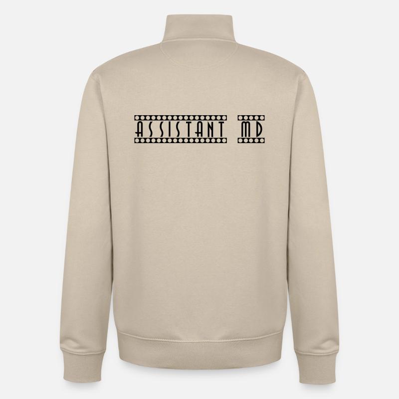 Assistant_MD - Sweat zippé unisexe en coton bio Stanley/Stella - beige crème