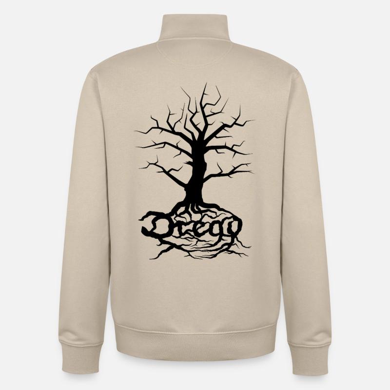 Dread Tree Black - Sweat zippé unisexe en coton bio Stanley/Stella - beige crème