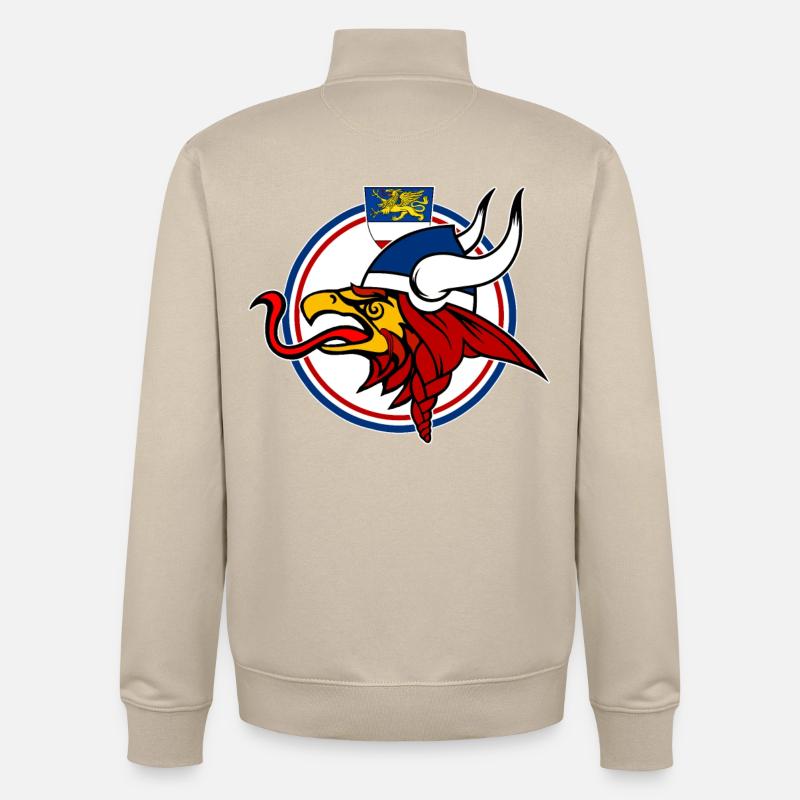Viking Griffin Rostock - Conception - Sweat zippé unisexe en coton bio Stanley/Stella - beige crème