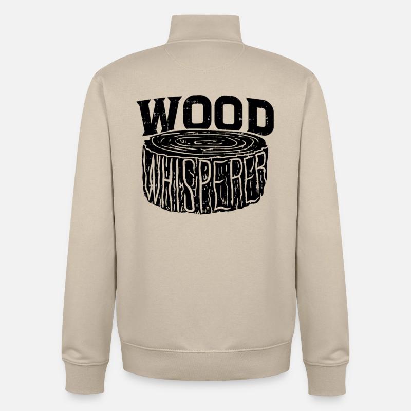 Holz Flüsterer Schreiner Handwerker Geschenkidee - Unisex Organic Zip Sweatshirt von Stanley/Stella - Cremebeige
