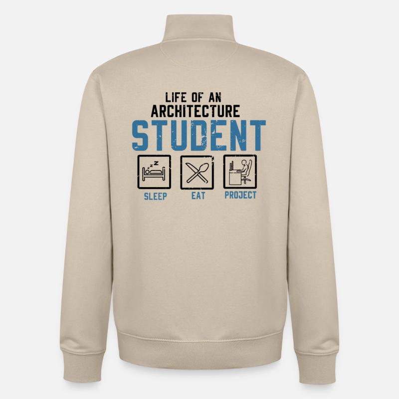 architecte - Sweat zippé unisexe en coton bio Stanley/Stella - beige crème