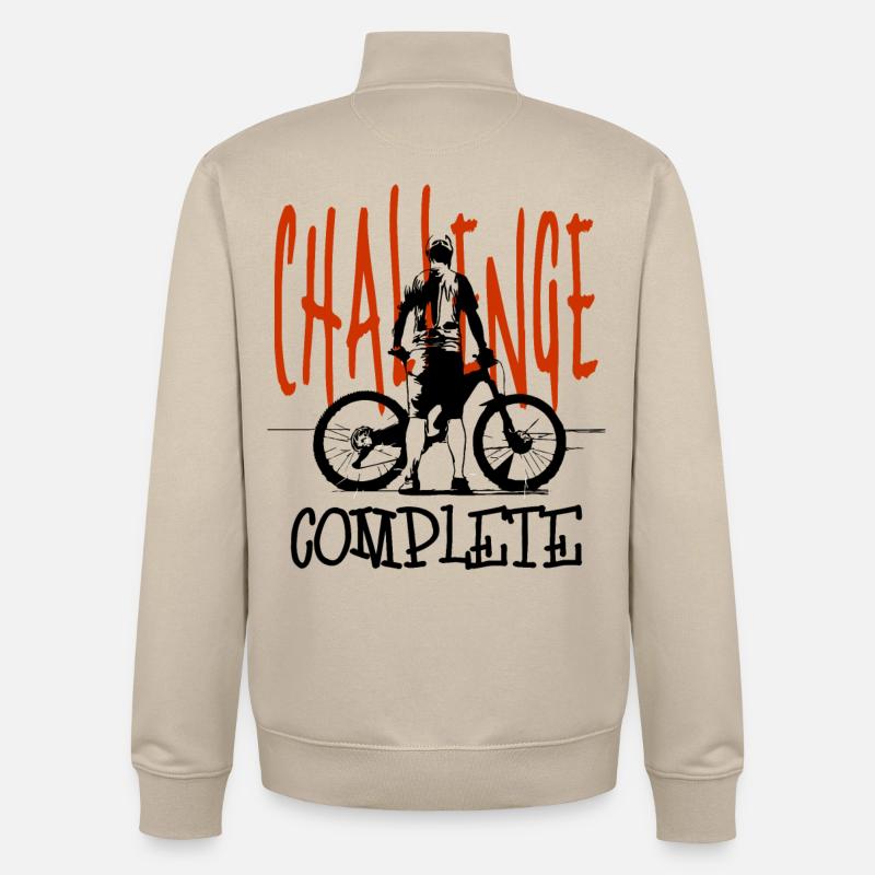 Excursion en VTT - Sweat zippé unisexe en coton bio Stanley/Stella - beige crème