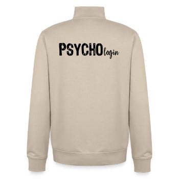 Psychologist Funny Psychotherapists Gift - Unisex Organic Zip Sweatshirt by Stanley/Stella - desert dust - Back - AI Model Male 185 dark (185cm)