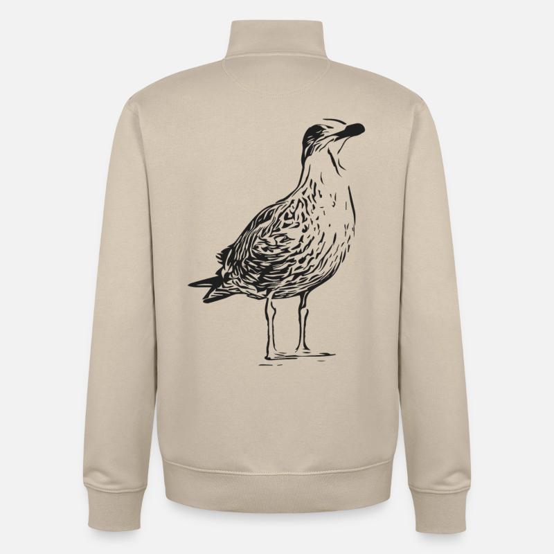 Eine Schöne Möwe - Unisex Organic Zip Sweatshirt von Stanley/Stella - Cremebeige