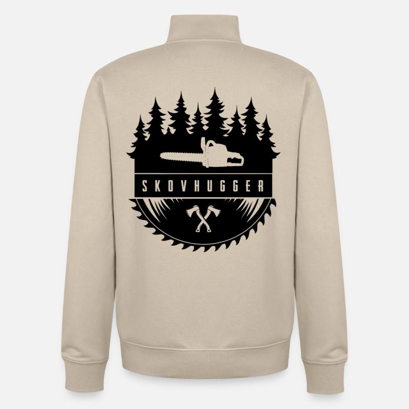 Bûcheron - Sweat zippé unisexe en coton bio Stanley/Stella - beige crème