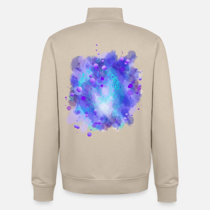 Azure Energy Sphere - Sweat zippé unisexe en coton bio Stanley/Stella - beige crème