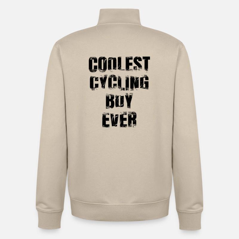 Cool cyclist - Unisex Organic Zip Sweatshirt by Stanley/Stella - desert dust