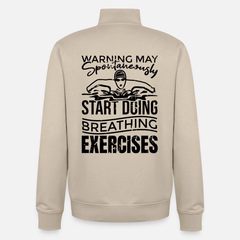 Nageurs de compétition - Sweat zippé unisexe en coton bio Stanley/Stella - beige crème