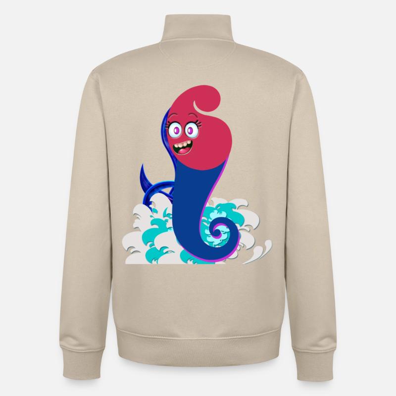 Surf-Spiral-Geist - Unisex Organic Zip Sweatshirt von Stanley/Stella - Cremebeige